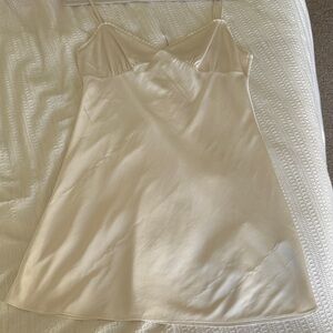 Sunday Best Cream Satin Dress